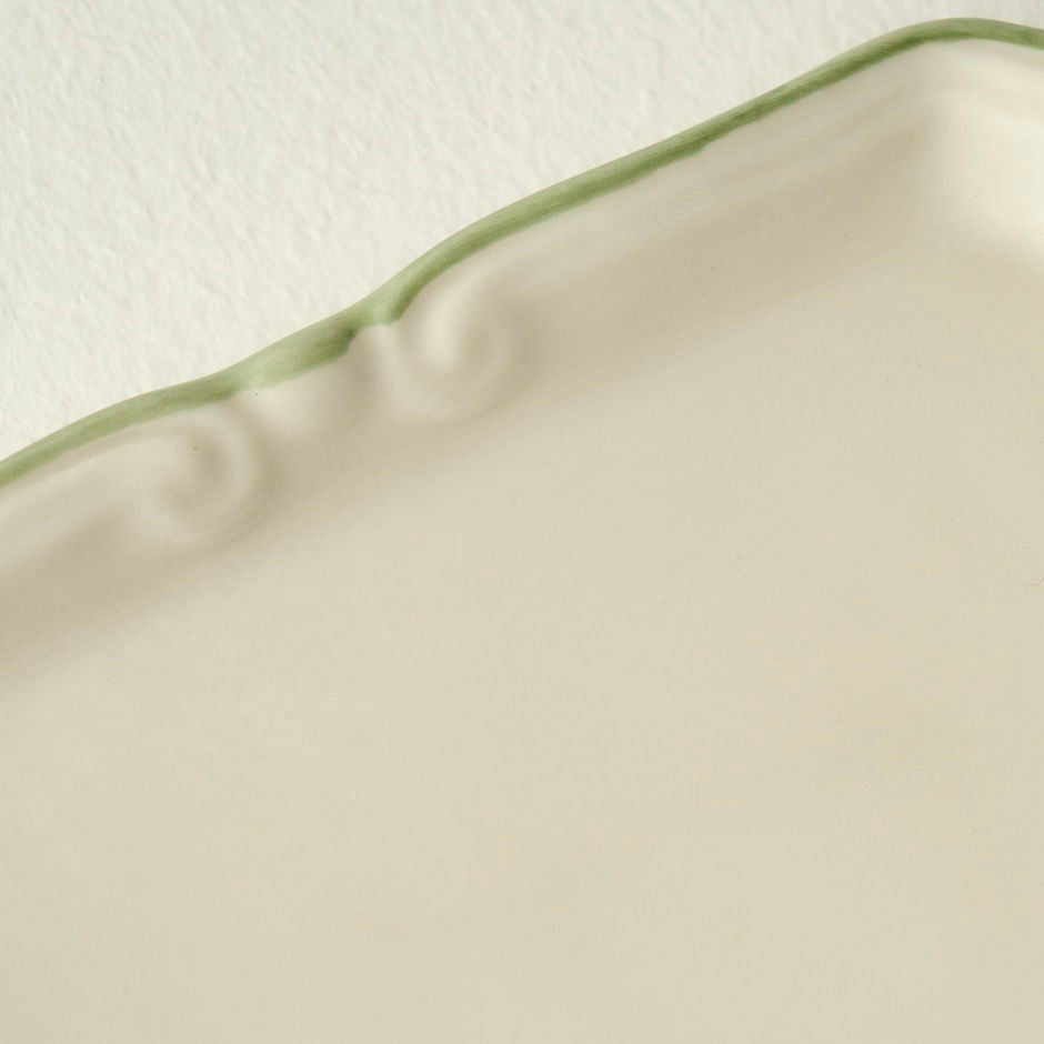 Julia Stoneware Mini Serveerbord Groen (14x9,5 cm)