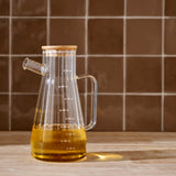 Alice Natural Oil Fles met Bamboe Deksel (1000 cc)