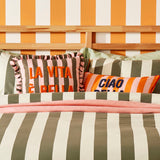 Dekbedovertrekset van 100% katoen, eenpersoons, groen (160x220 cm)