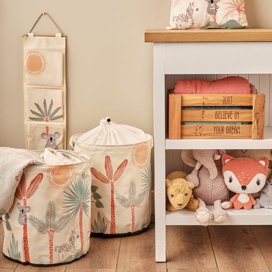 Abstracte Safari Trekkoord Wasmand Mix (36x40 cm)