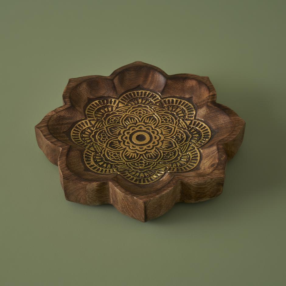 Rico Mangoboom Decoratief Bord Naturel (22x3,5x22 cm)