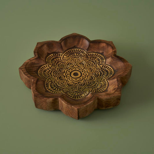 Rico Mangoboom Decoratief Bord Naturel (22x3,5x22 cm)