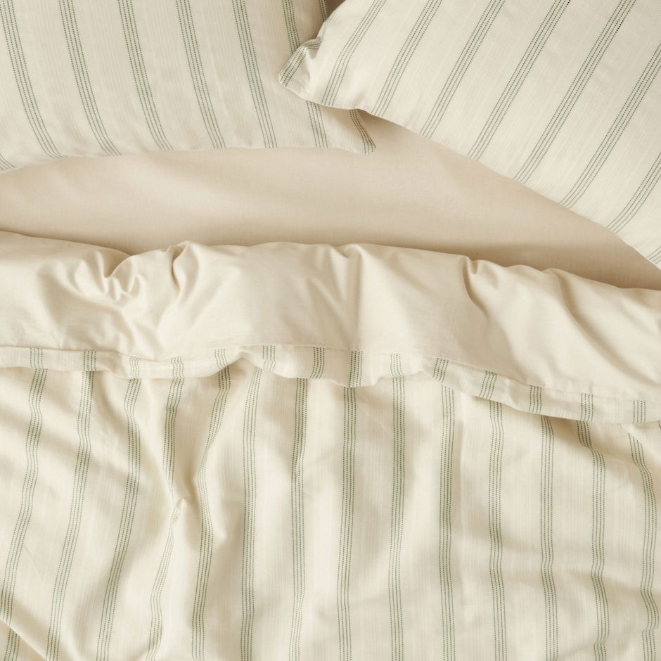 100% katoenen Valeria tweepersoons dekbedovertrekset groen (200x220 cm)