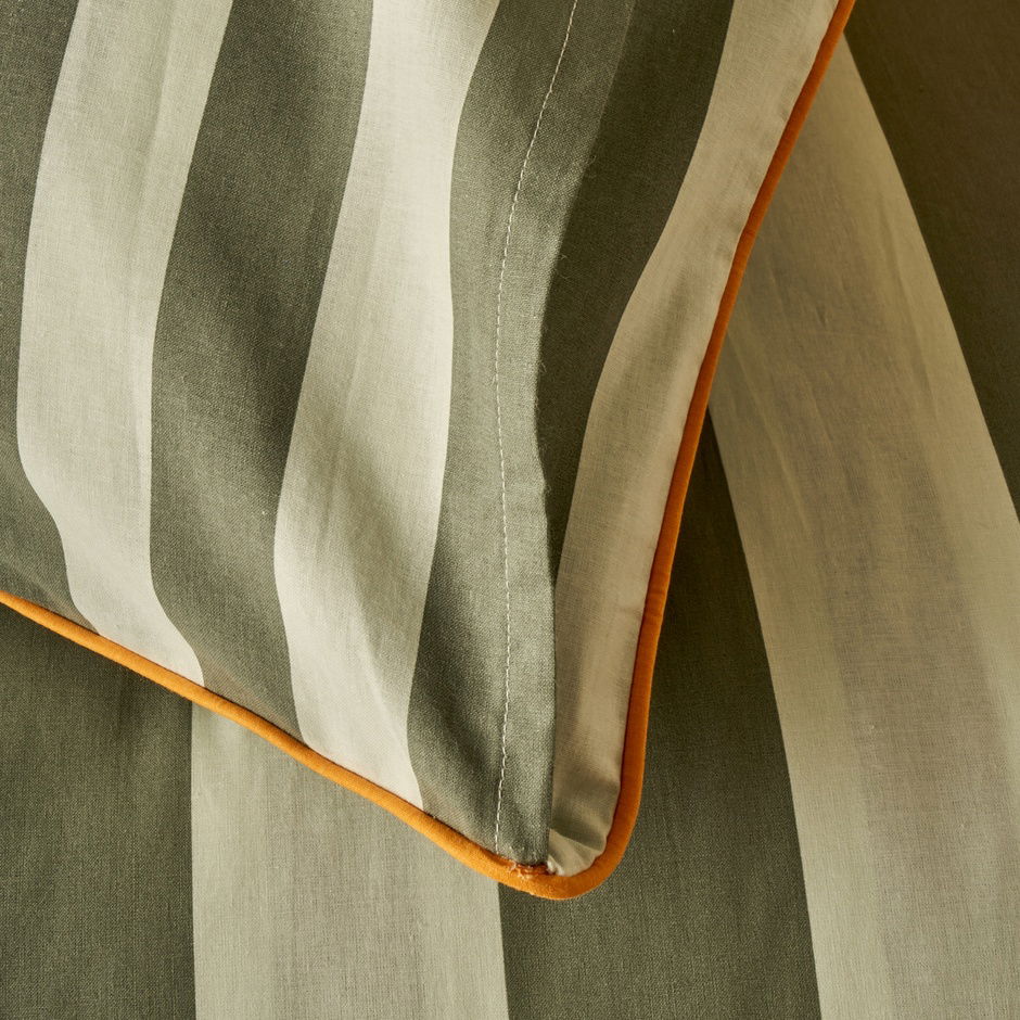 Dekbedovertrekset van 100% katoen, eenpersoons, groen (160x220 cm)