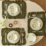 Julia Stoneware 24-delige serviesset voor 6 personen Groen