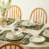 Julia Stoneware 24-delige serviesset voor 6 personen Groen