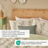 100% Katoen Ranforce Julia Tweepersoons Dekbedovertrekset Groen (200x220 cm)