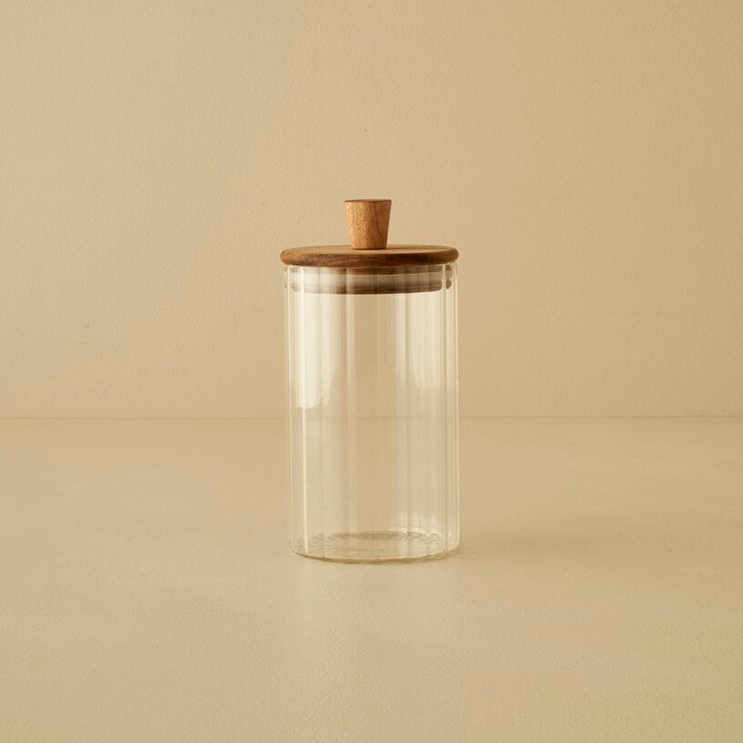 Beatrice Ahşap Kapaklı Kavanoz Naturel (730 cc)