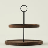 Tweedelige Houten Etagère – voor Koekjes en Gebak