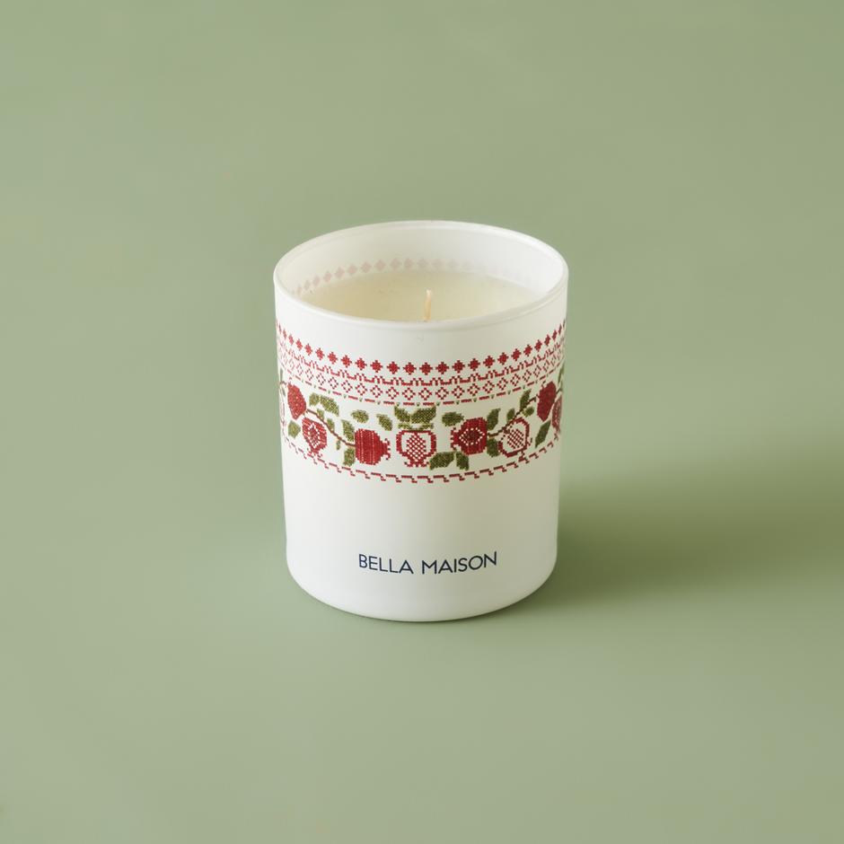 Vrolijke peperkoekkaars rood (200 gr)