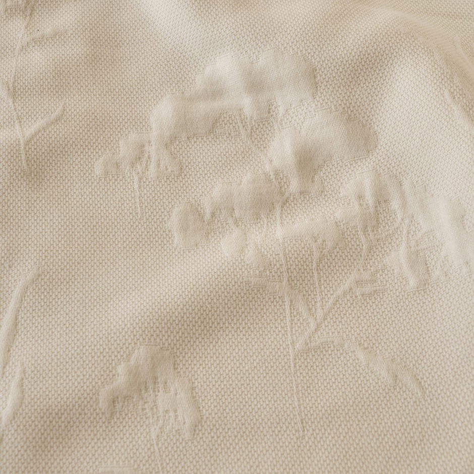 100% katoenen exclusieve jacquard tweepersoonsbedspreiset ecru (240x260 cm)