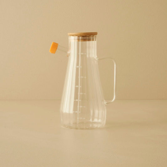 Alice Natural Oil Fles met Bamboe Deksel (1000 cc)