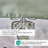 %100 Pamuk Saten Indische Eenpersoons Dekbedovertrek Set (160x220)