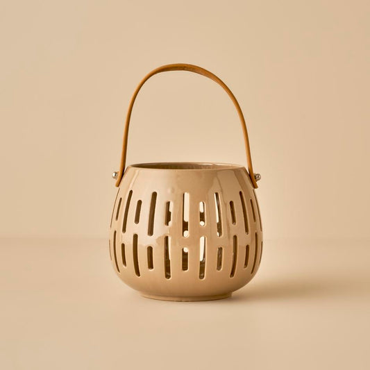 Shine Lantaarn Beige (14x12 cm)