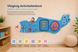 Montessori Vliegtuig Busy Board – Groot Houten Activiteitenbord voor Baby & Peuter