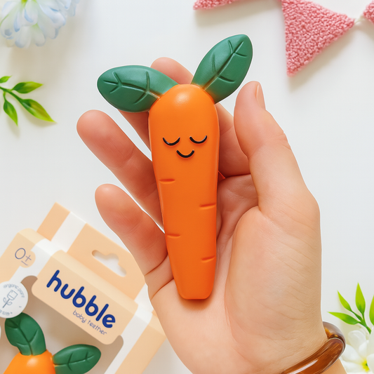 Wortel Bijtring – 100% Natuurlijk Rubber, Auto Vorm | BPA-vrij & Veilig | Babytandring voor 0+ Maanden