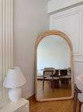 Boog Spiegel 180×100 cm | Houten Frame | Grote Volledige Lichaamsspiegel | Staand & Hangend | Scandinavische & Moderne Interieurs
