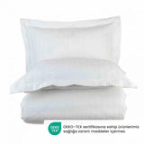 %100 Katoen Arno Dubbel Maat Dekbedovertrekset Wit (200x220 cm)