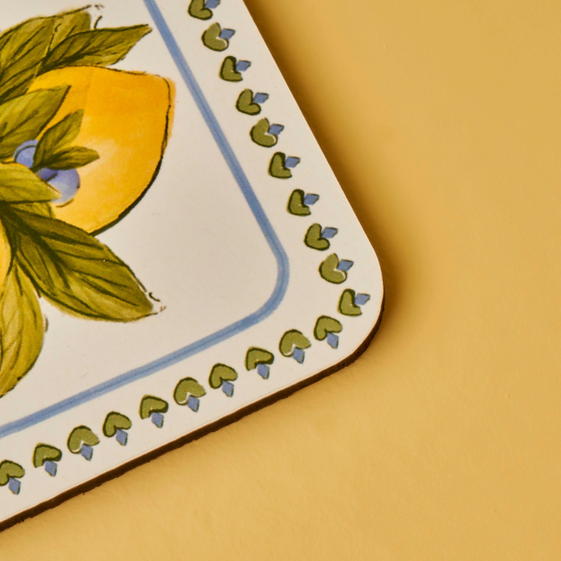 Lemoncello onderzetters (6 stuks, 10x10 cm)