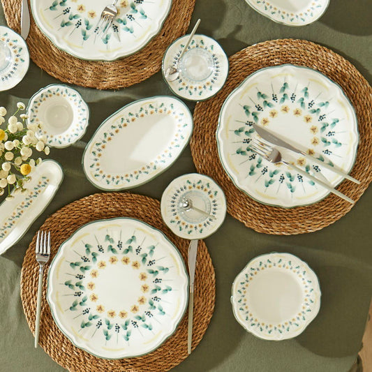Adelina Stoneware 26-delige ontbijtset voor 6 personen Groen