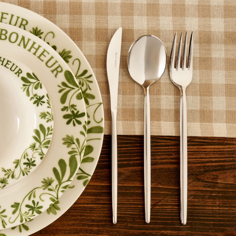 Siena 18-delige dinervork-lepel-messenset zilver