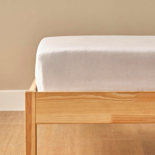 %100 Pamuk Saten King Size Lastikli Çarşaf Beyaz (180x200x35 cm) - Luxe Nederlands Laken