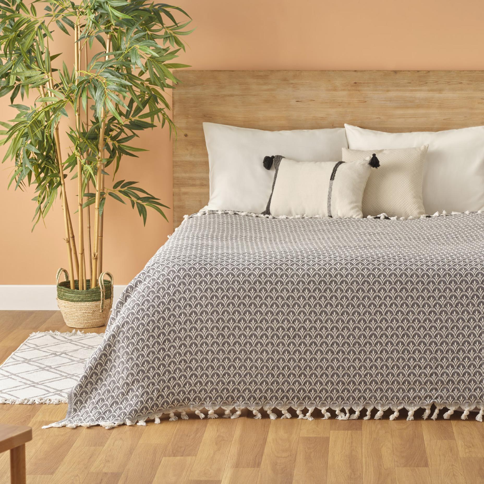 Silvana Katoenen Dubbele Dekbedovertrek Antraciet (200x230 cm)