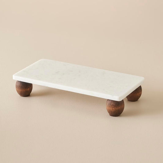 Olmo Marmeren Rechthoekige Presentatiestandaard Naturel (15x30 cm)