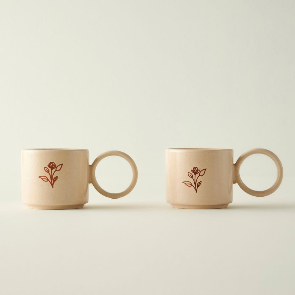 Beste moeder ooit keramische 2-delige bekerset beige (270 cc)