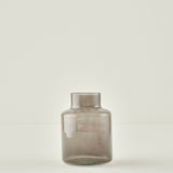 Recycle Lore Cam Vazo Füme (14x14x20 cm)