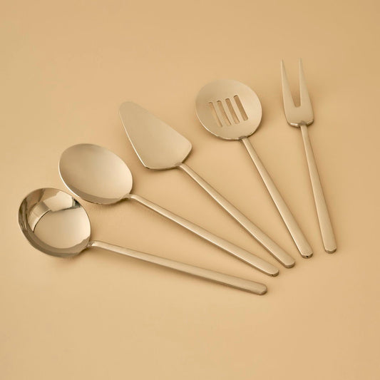 Siena 5-delige serviesset zilver