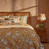 Dekbedovertrekset van 100% katoensatijn met Indiase print (200x220)