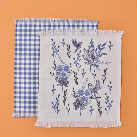 Bleu Blanc Katoenen Droogdoeken, 2-Pack (40x50 cm)