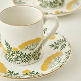 Lily Porseleinen Koffiekopjesset van 2, Groen (90 ml)