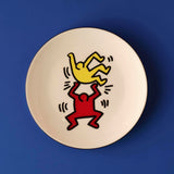 Keith Haring Dubbel Porseleinen Taartbord (19 cm)