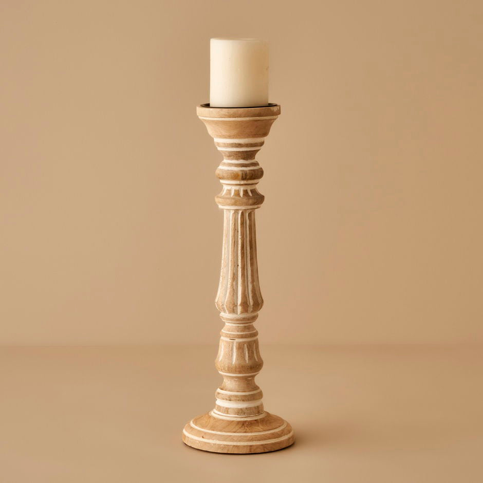 Esta Kandelaar Natuurlijk (13,5x13,5x40 cm)
