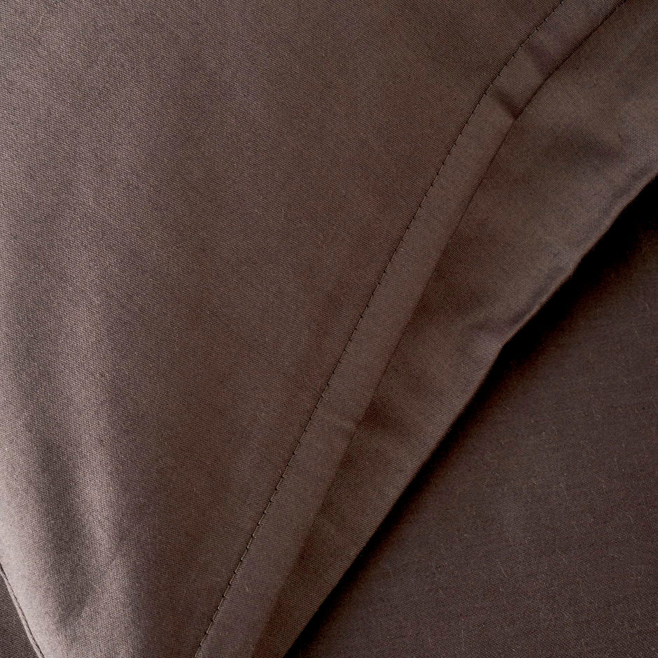 100% Katoenen Satijnen Supreme 2-delige Kussensloop Bruin (50x70 cm)