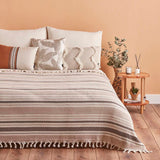 Linea Dubbel Maat Bedsprei Beige (200x230 cm)