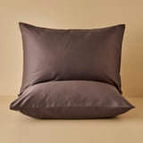 100% Katoenen Satijnen Supreme 2-delige Kussensloop Bruin (50x70 cm)