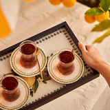 Lemoncello porseleinen theeglazenset van 6 stuks (170 ml)