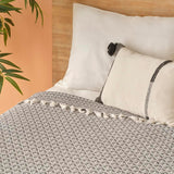 Silvana Katoenen Dubbele Dekbedovertrek Antraciet (200x230 cm)