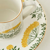 Lily Porseleinen Koffiekopjesset van 2, Groen (90 ml)