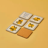 Lemoncello onderzetters (6 stuks, 10x10 cm)