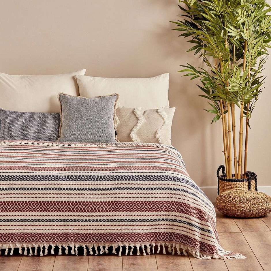 Linea Tek Persoonlijk Bed Sprei Roze (160x220 cm)