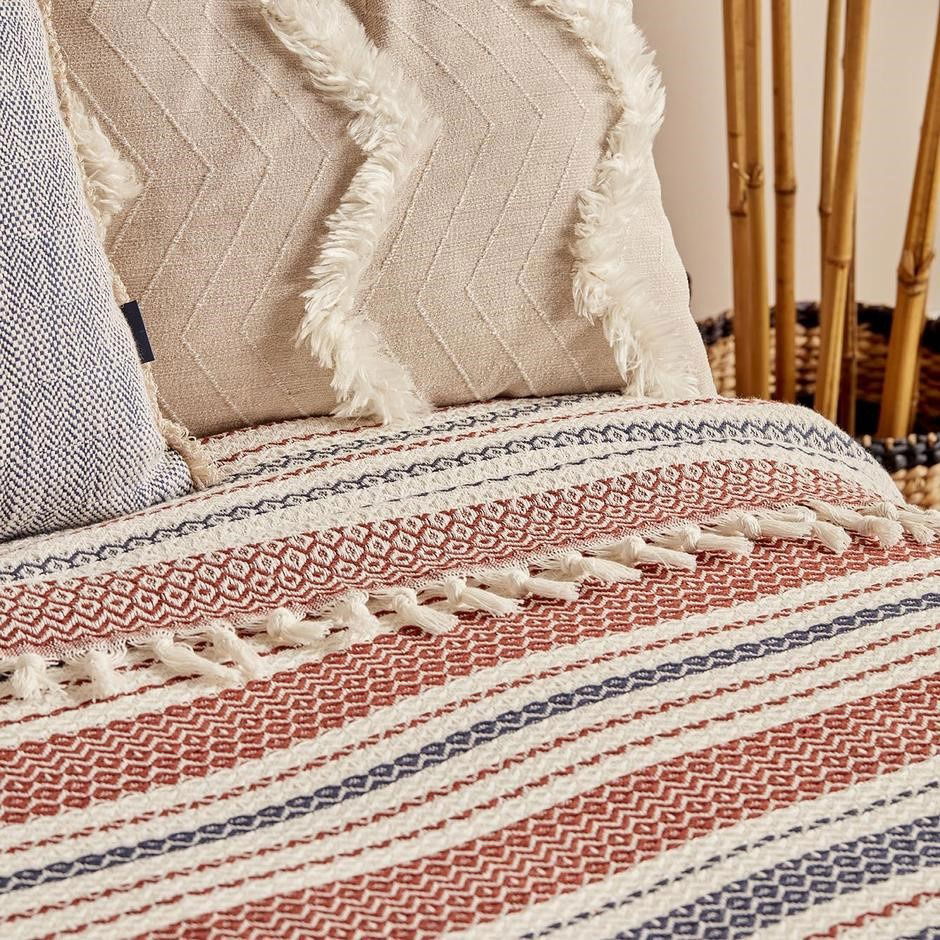 Linea Tek Persoonlijk Bed Sprei Roze (160x220 cm)