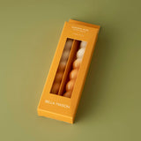 Hill Half Painted Twisted Candlestick Kaarsenset van 2 Mosterd (18x2 cm)