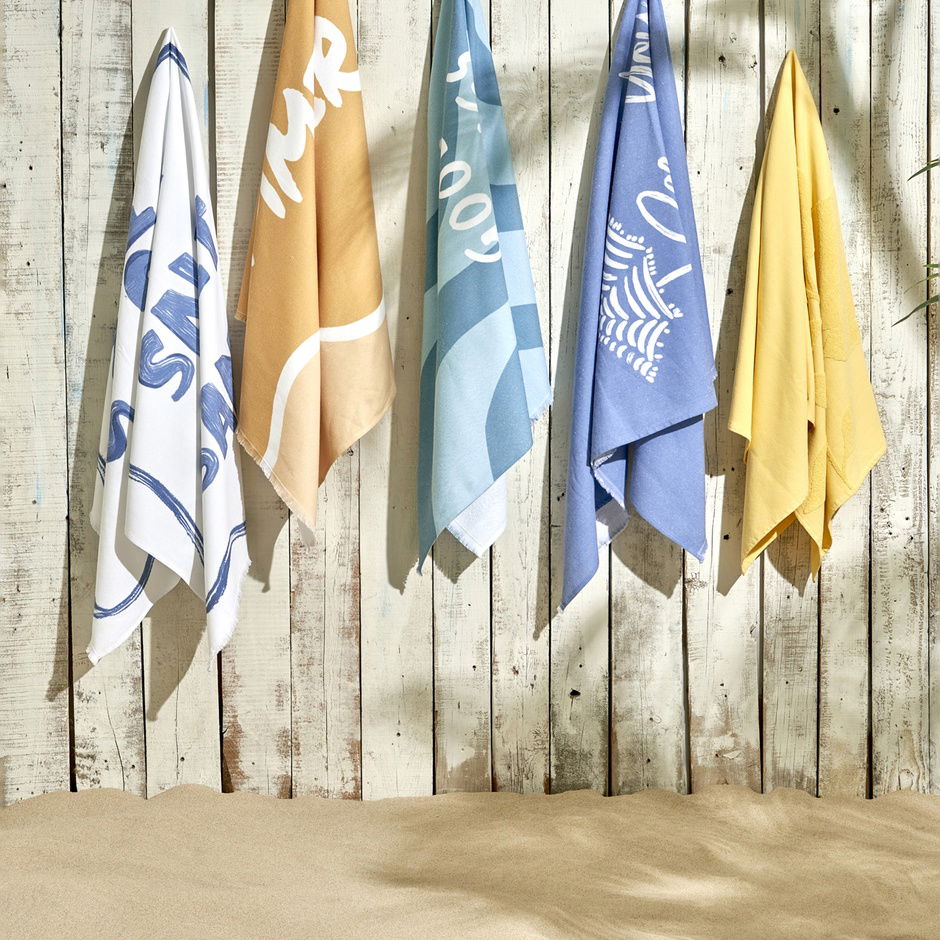 100% katoenen Lemoncello strandlaken geel (90x150 cm)