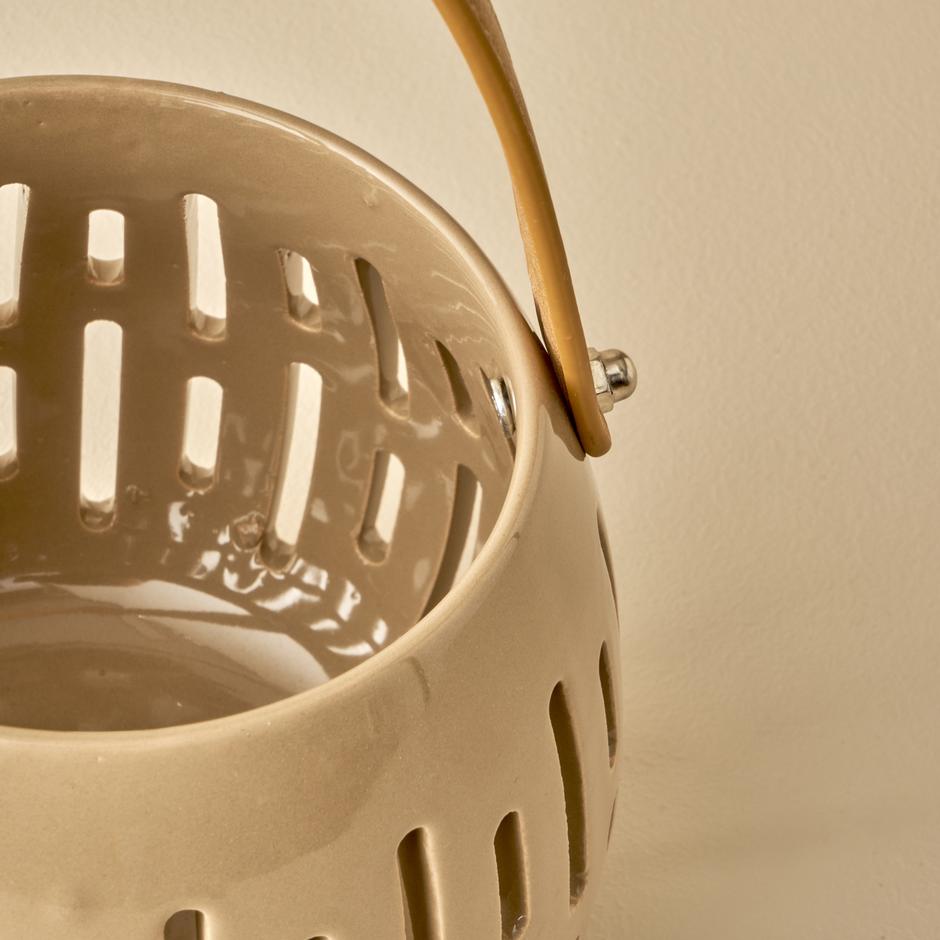 Shine Lantaarn Beige (14x12 cm)