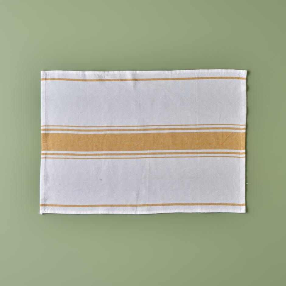 Juno theedoeken, 3-pack, mosterdgeel (45x65 cm)