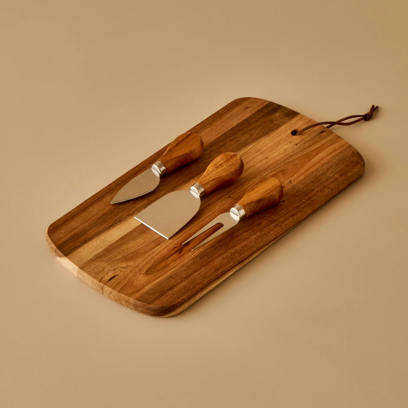 Parmezaanse kaas serveerset naturel (32x17,5 cm)